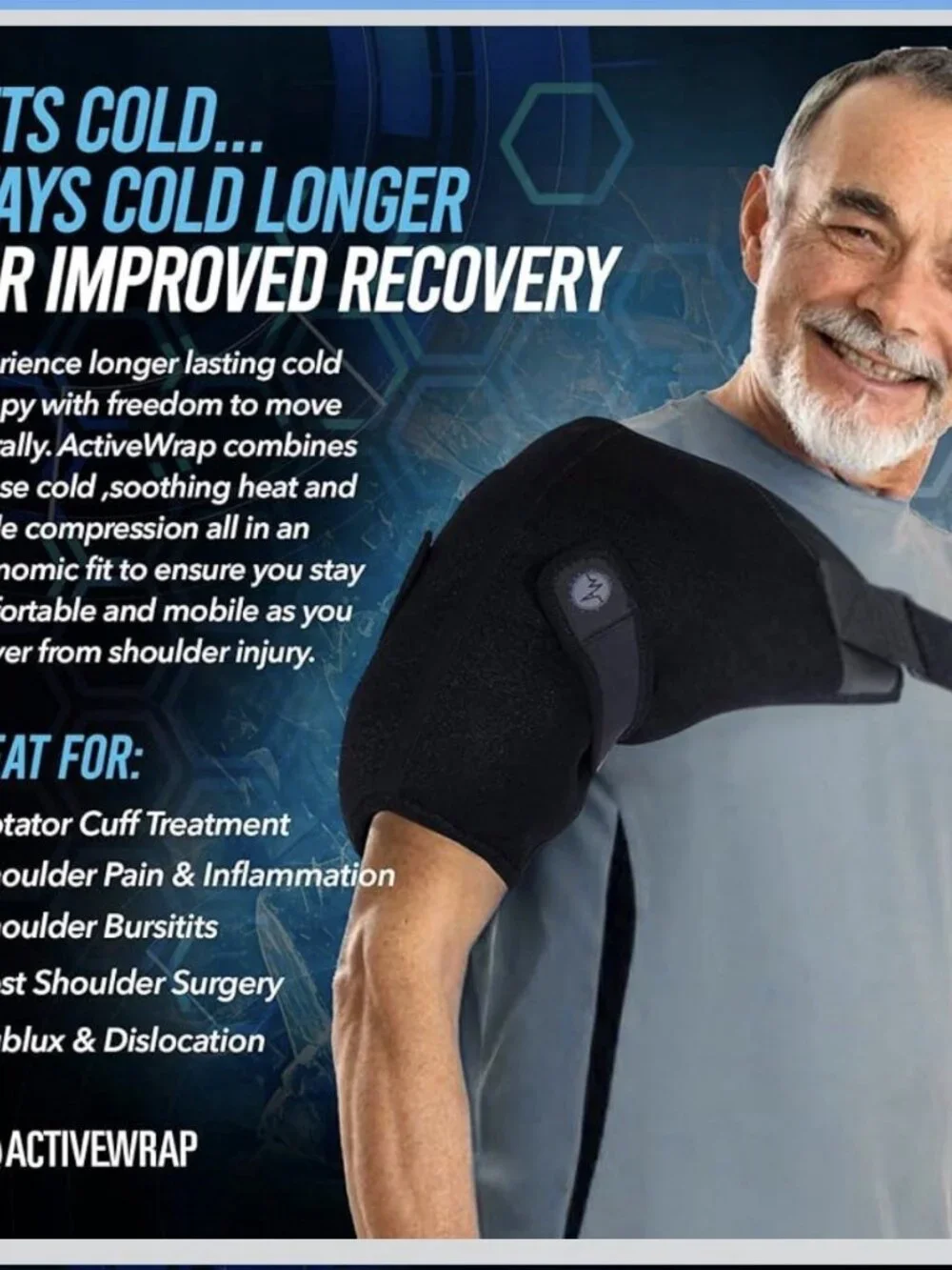 ActiveWrap Shoulder Ice Pack Wrap Post-op Surgery Recovery Rotator Cuff Therapy